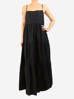 Black spaghetti strap maxi dress - size UK 14 Dresses Matteau 