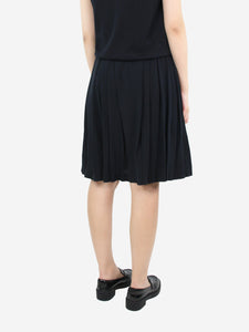 Chanel Black pleated silk skirt - size UK 10