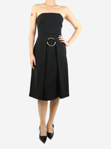 Stella McCartney Black strapless wool dress - size UK 8