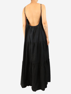 Black spaghetti strap maxi dress - size UK 14 Dresses Matteau 