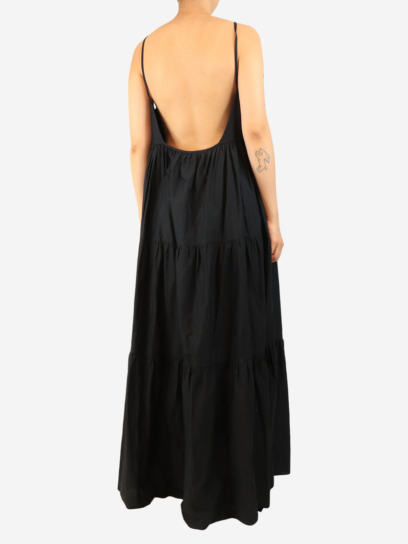 Black spaghetti strap maxi dress - size UK 14 Dresses Matteau 