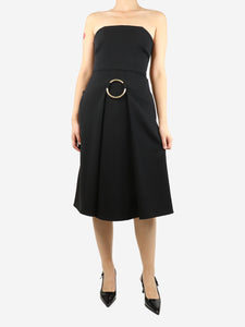 Stella McCartney Black strapless wool dress - size UK 8