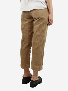 Ganni Neutral corduroy trousers - size UK 8