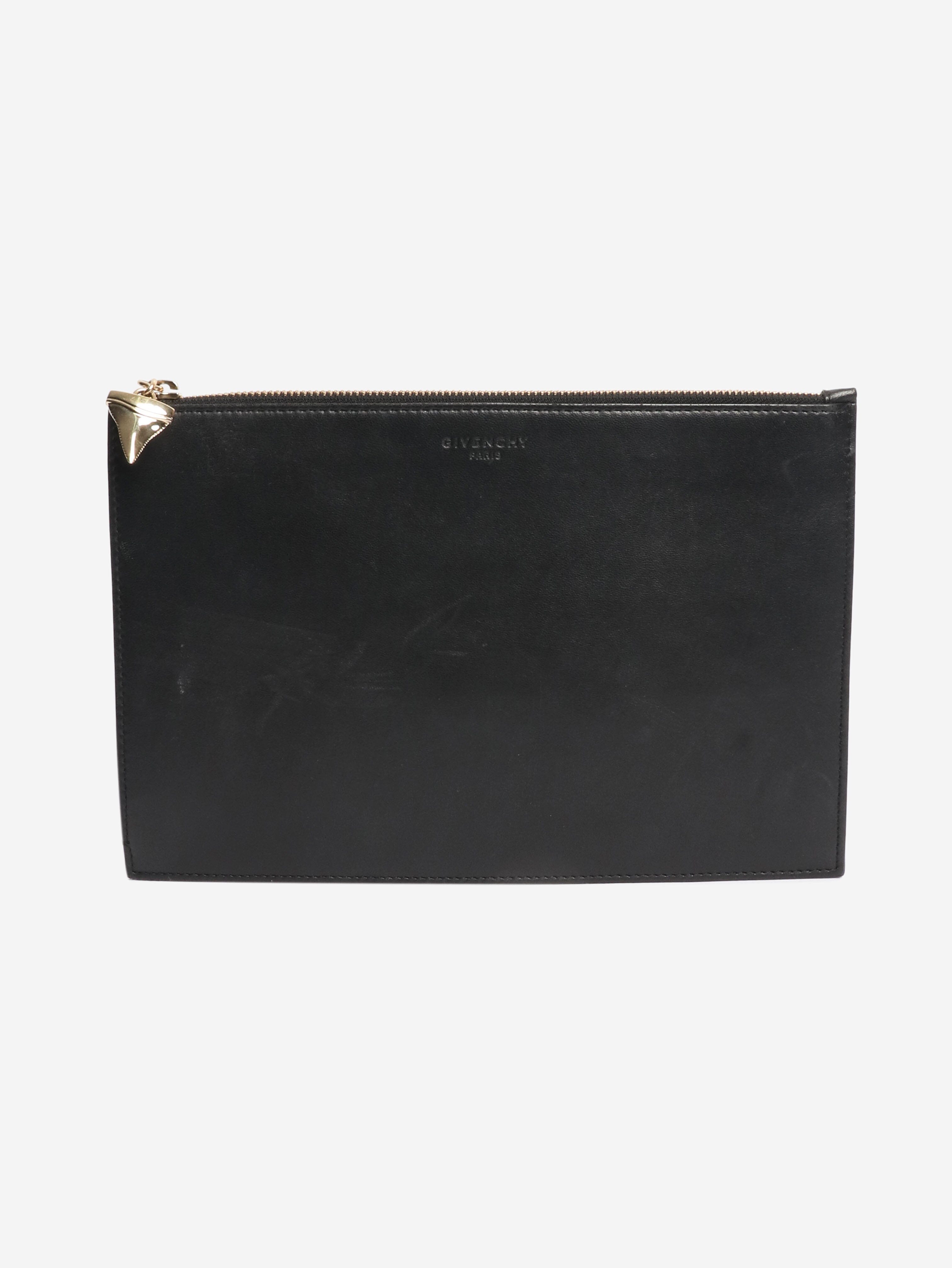Black leather clutch Bags Givenchy 