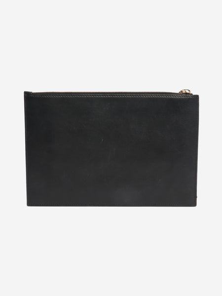 Black leather clutch alternate image