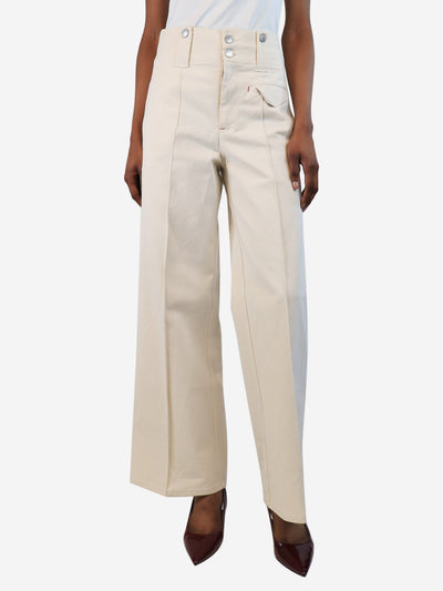 Cream wide-leg jeans - size UK 8 Trousers Isabel Marant 