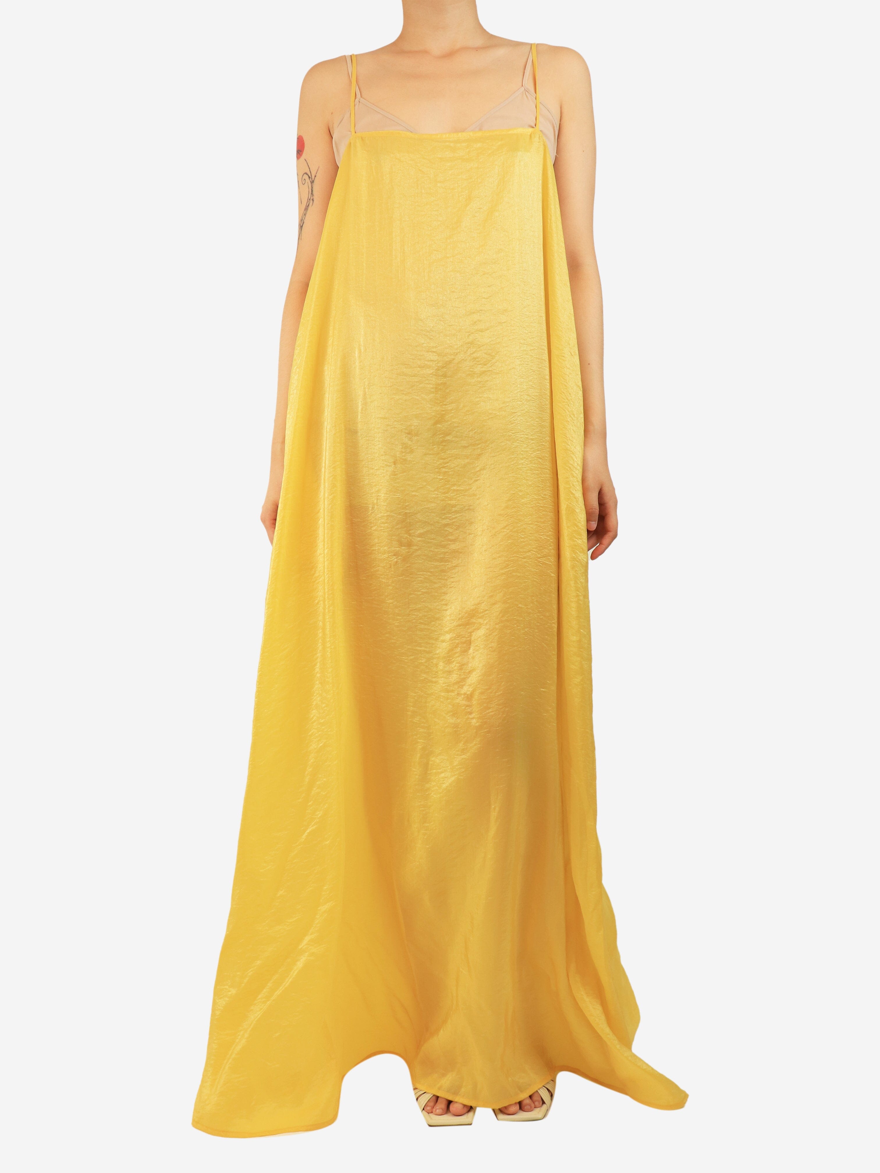 leset silk dress Leset Pointelle Tie Front Dress