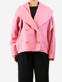 Pink double-breasted jacket - size UK 12 Coats & Jackets Lanvin 