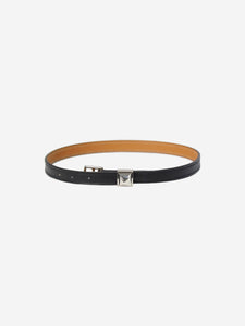 Hermes Black Medor leather studded bracelet