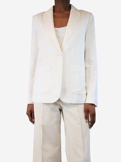 White single-breasted blazer - size UK 6 Coats & Jackets Bonpoint 