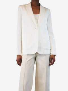 White single-breasted blazer - size UK 6 Coats & Jackets Bonpoint 