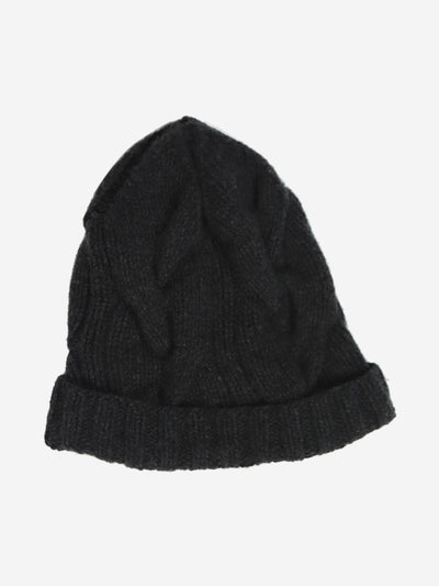 Dark grey cable knit beanie Hats Loro Piana 