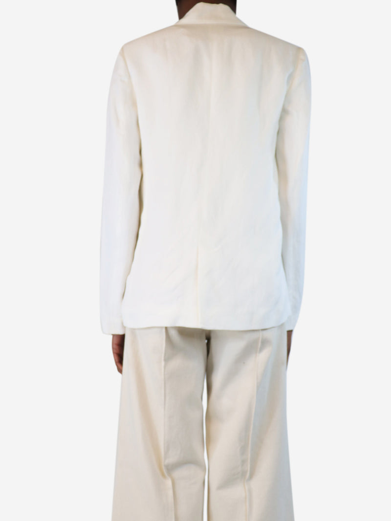 White single-breasted blazer - size UK 6 Coats & Jackets Bonpoint 