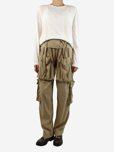 Isabel Marant Khaki cargo trousers - size UK 10