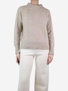 Bamford Neutral cable knit jumper - size S