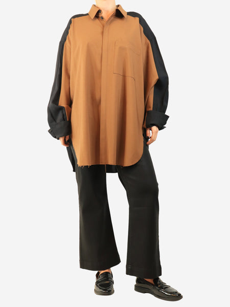 Black and brown Thioro two-toned shirt - size product image