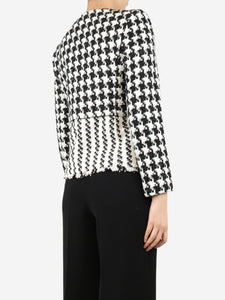 Alice + Olivia Black and white boucle houndstooth jacket - size S