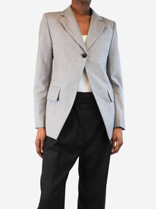 Victoria Beckham Grey single-breasted blazer - size UK 6