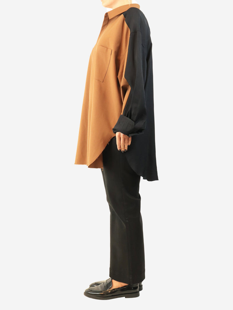 Black and brown Thioro two-toned shirt - size Tops Gauchere 