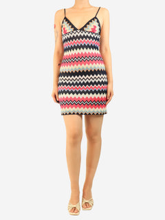 Multicolour zig-zag knit mini dress - size UK 8 Dresses Missoni 