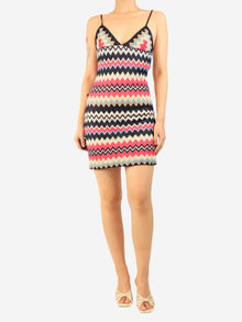 Multicolour zig-zag knit mini dress - size UK 8 Dresses Missoni 