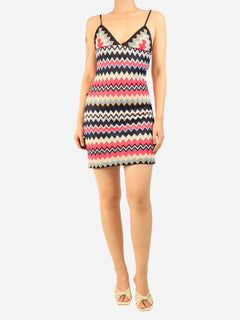 Multicolour zig-zag knit mini dress - size UK 8 Dresses Missoni 