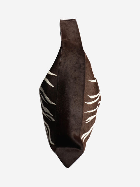 Brown large Hop pony-hair bag alternate image