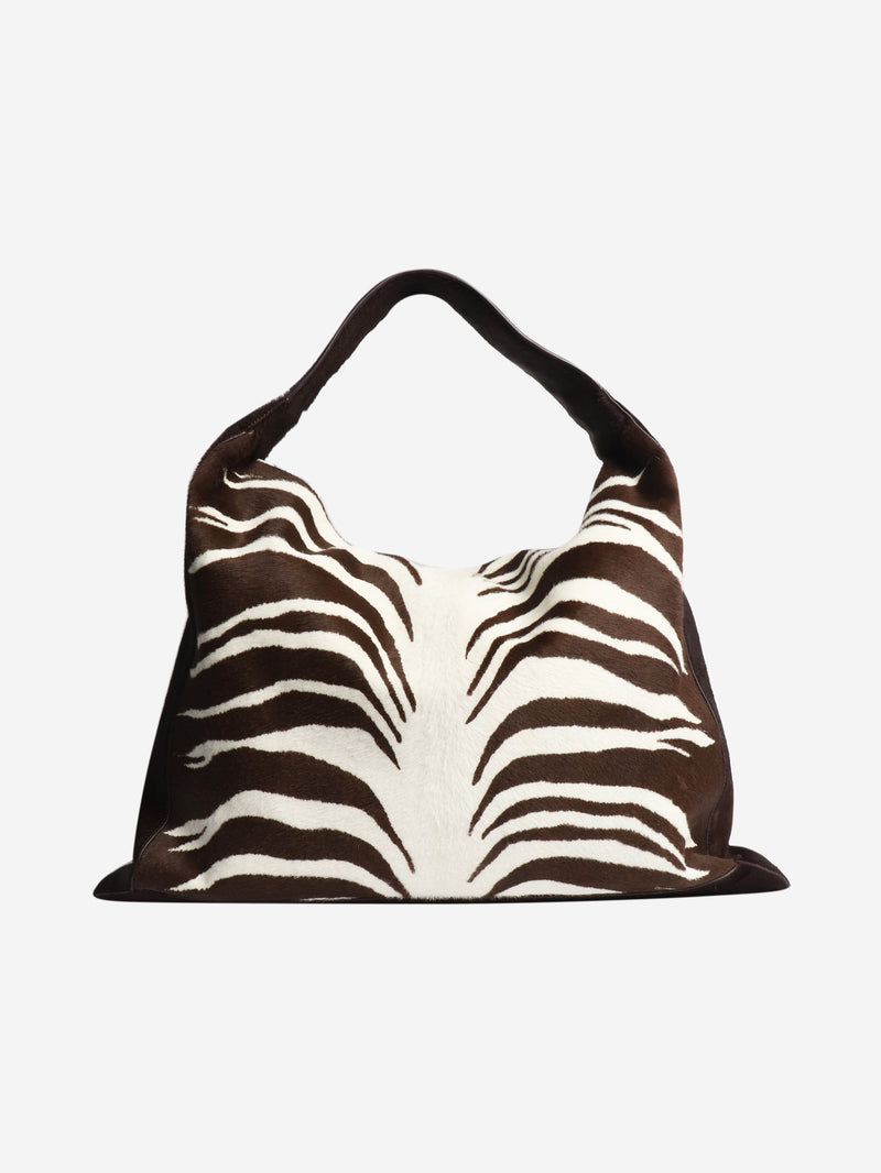 Brown large Hop pony-hair bag Shoulder bags Bottega Veneta 