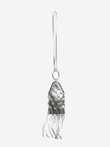 Ganni Silver braided bangle purse