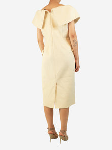 Cream tweed off the shoulder dress - size UK 14 Dresses Suzannah 