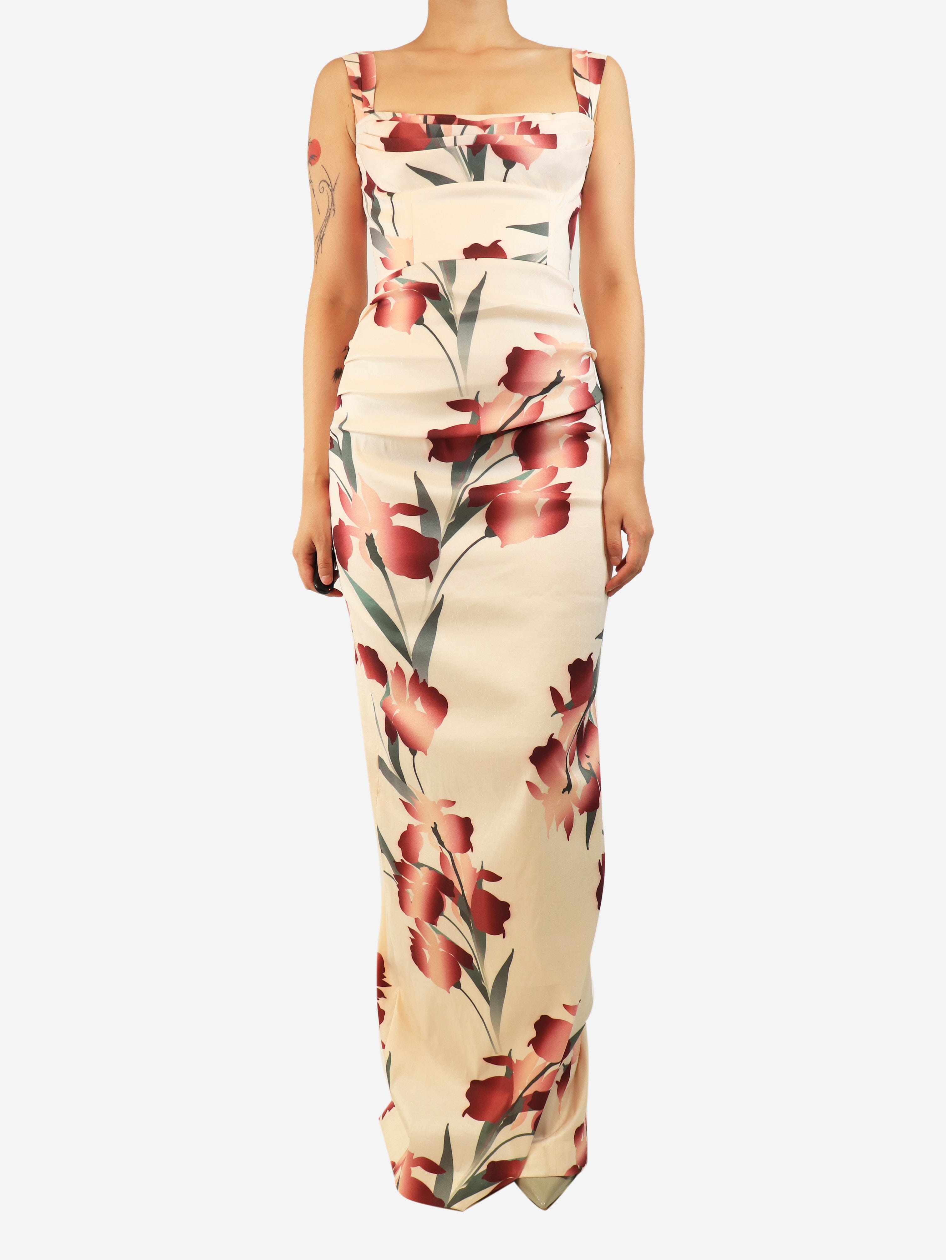 Pink Linnea floral maxi dress - size UK 8 Dresses Rebecca Vallance 