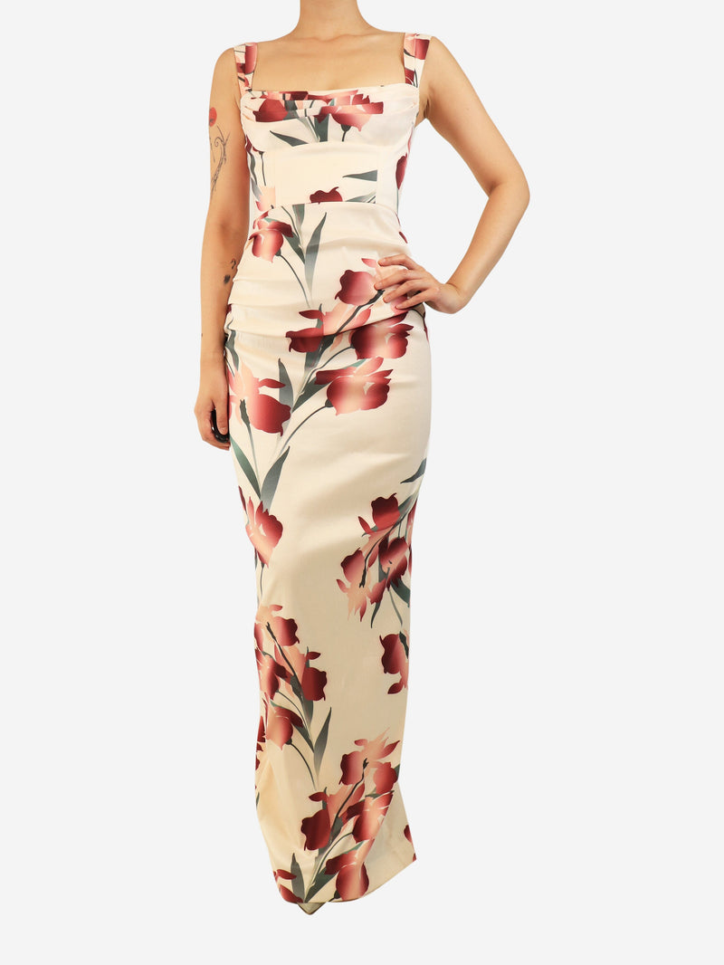 Pink Linnea floral maxi dress - size UK 8 Dresses Rebecca Vallance 