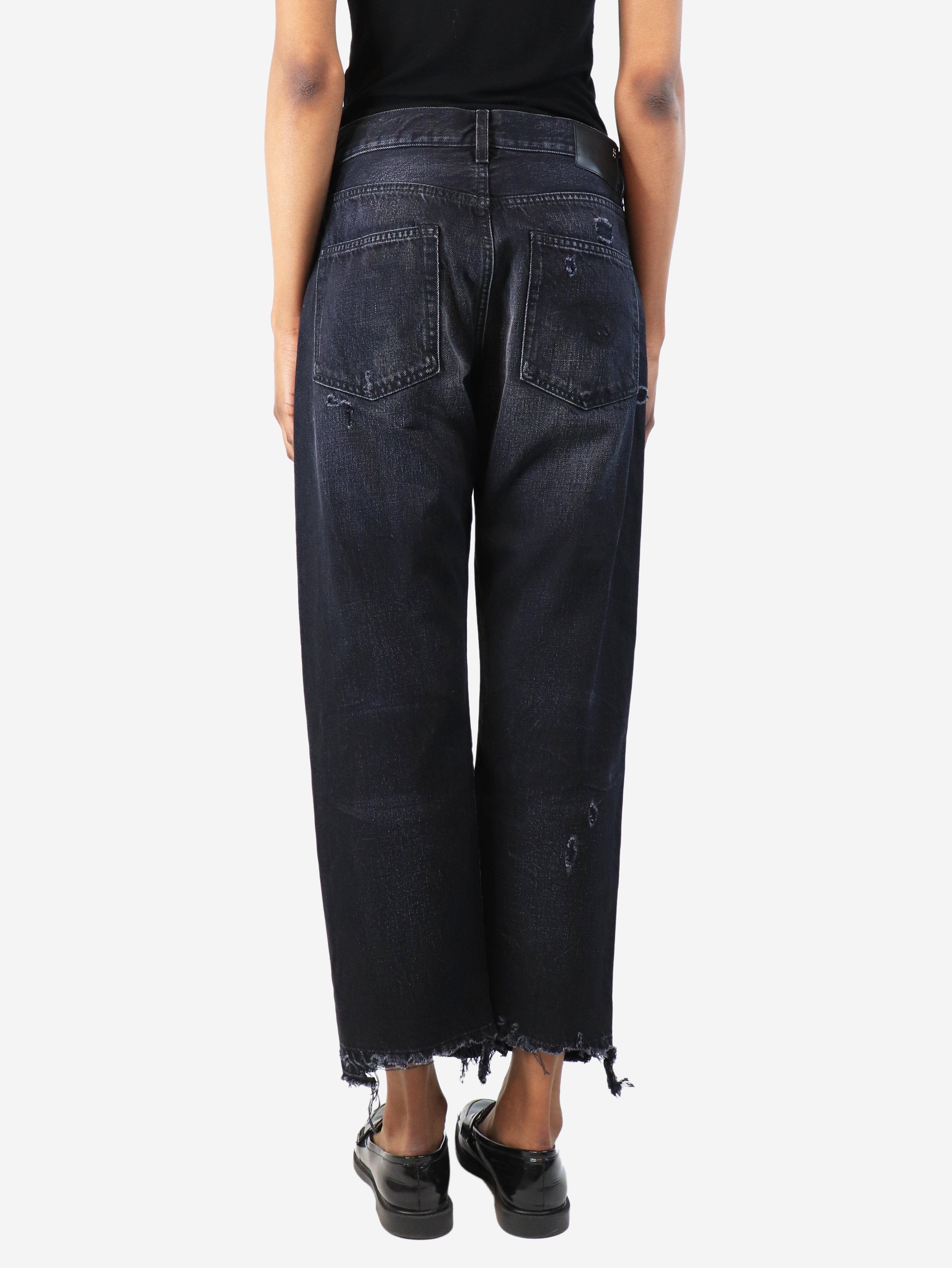 Black distressed jeans - size UK 8 Trousers R13 