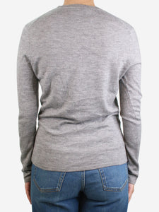 Gabriela Hearst Grey V-neckline cashmere-silk blend sweater - size M