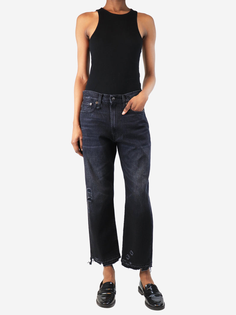 Black distressed jeans - size UK 8 Trousers R13 