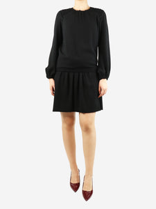 Isabel Marant Black long sleeve midi dress - size UK 12