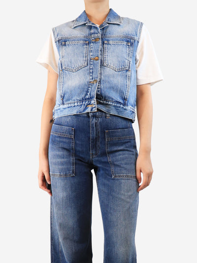 Blue denim vest - size UK 8 Coats & Jackets ME+EM 
