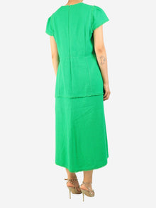 Green tweed midi dress - size UK 16 Dresses ME+EM 