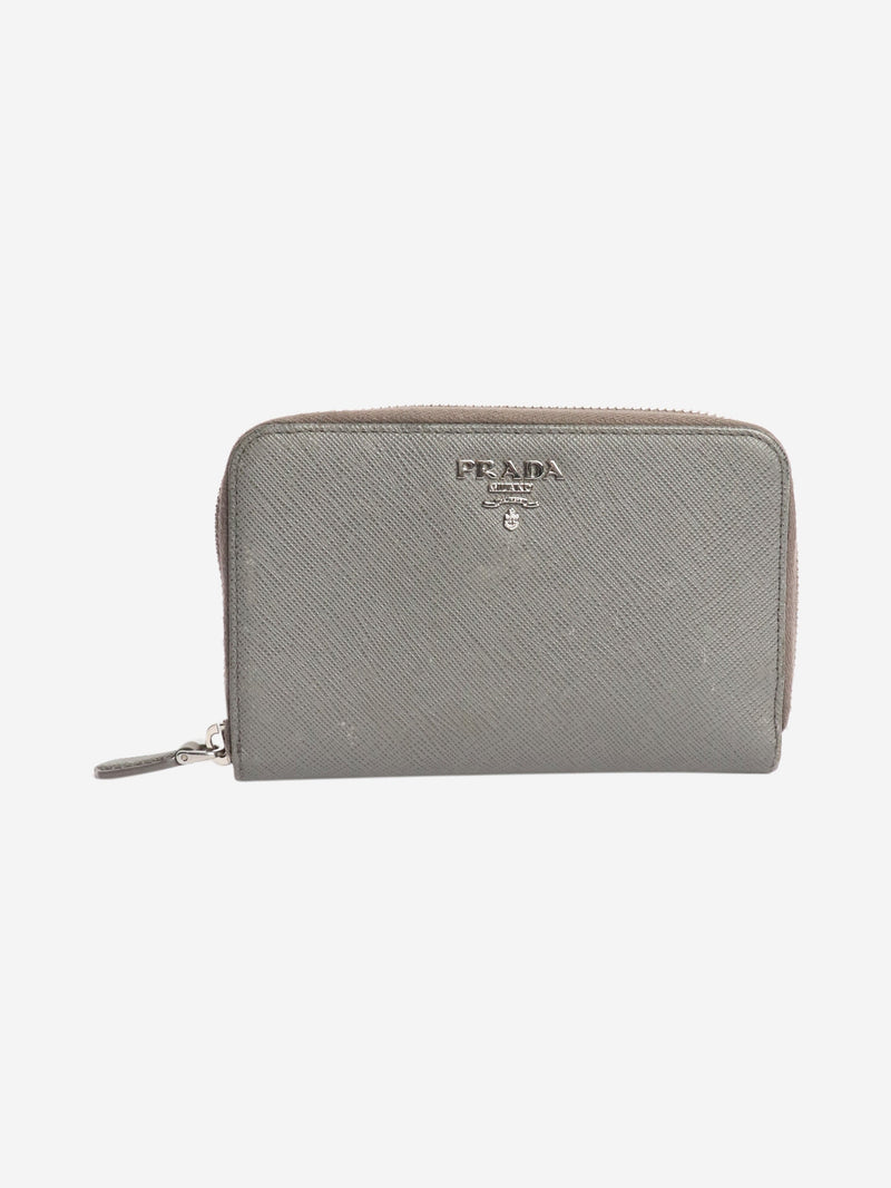 Grey Saffiano zip wallet Wallets, Purses & Small Leather Goods Prada 