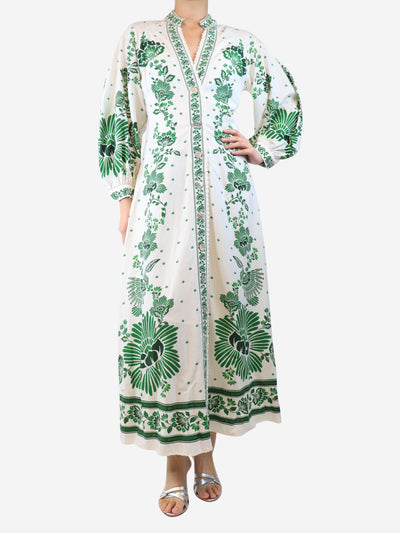 Green & white Forest soul maxi dress - size M Dresses Farm Rio 
