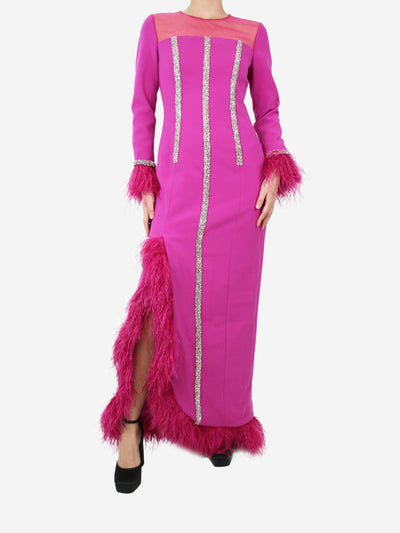 Purple sparkly bejewelled dress - size UK 10 Dresses Huishan Zhang 