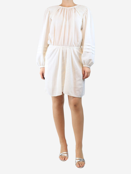 Ivory crepe mini dress - size UK 10 product image