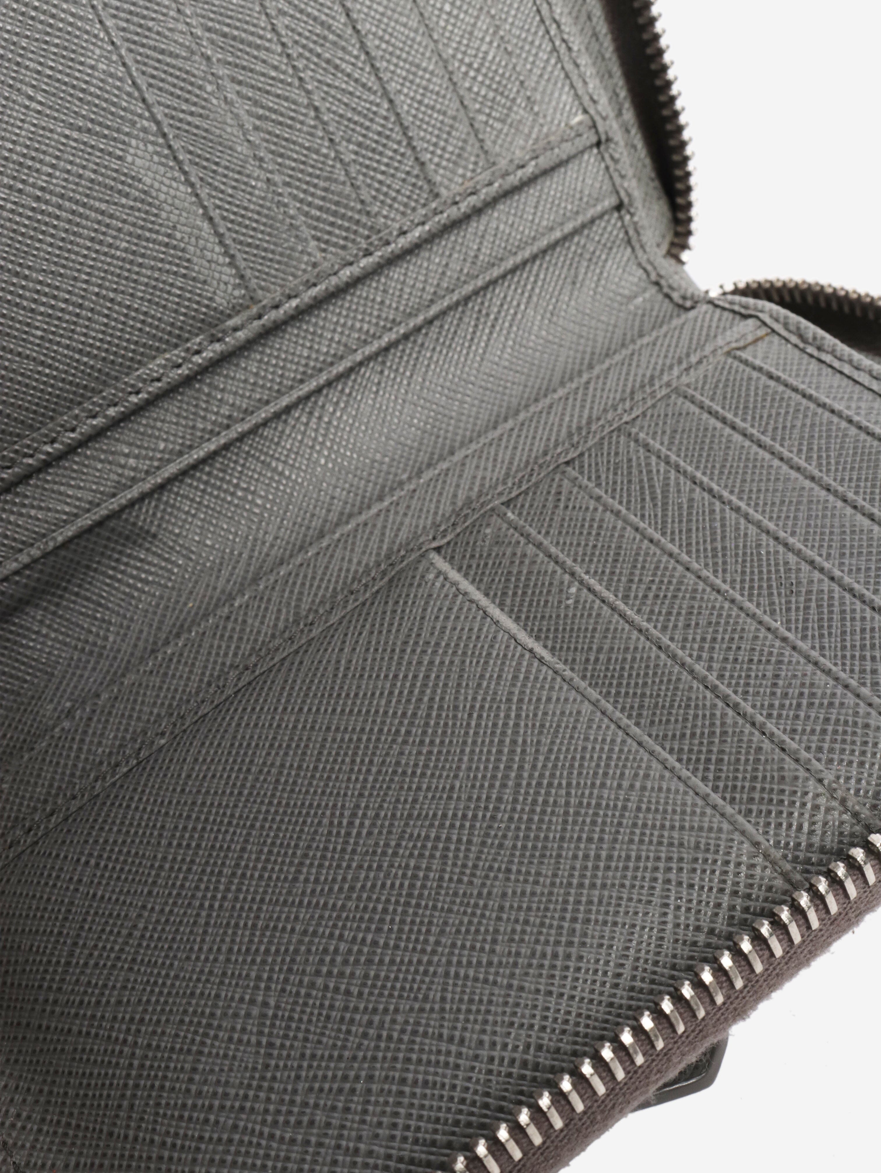 Grey Saffiano zip wallet Wallets, Purses & Small Leather Goods Prada 