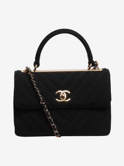 Black 2019 medium chevron-quilted jersey Trendy shoulder bag Shoulder bags Chanel 