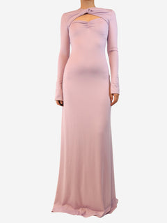 Lilac long sleeve knot detail evening dress - size UK 8 Dresses Victoria Beckham 