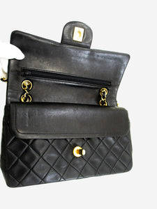 Chanel Black vintage 1989 lambskin Classic Double Flap bag