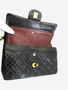 Chanel Black vintage 1989 lambskin Classic Double Flap bag