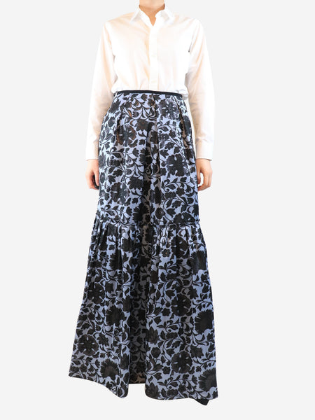 Blue Amanda floral maxi skirt - size UK 10 alternate image