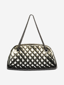 Chanel Grey ombre 2011 patent bowling style bag