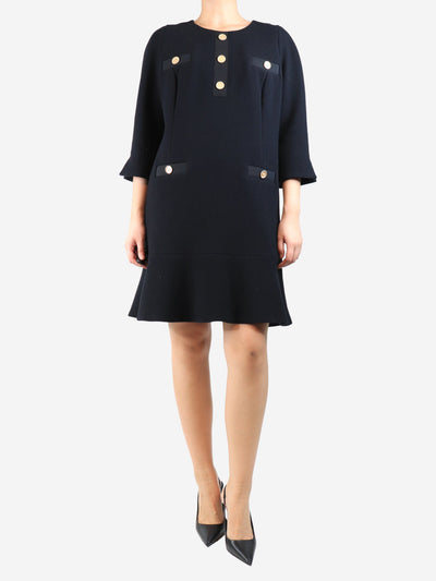 Black button detail shift dress - size M Dresses Weill 